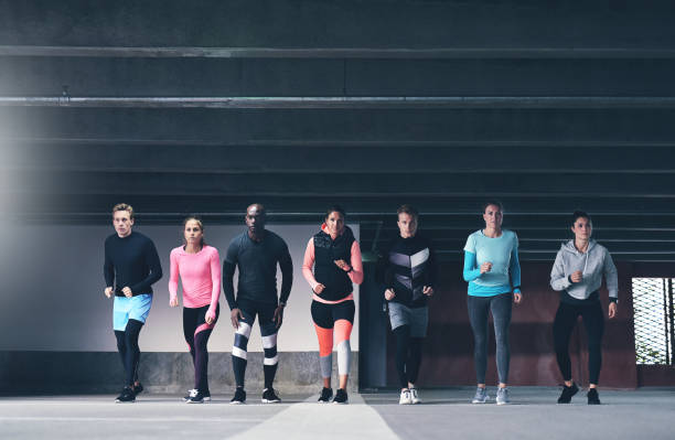 istock Group of multiethnic young athletes 683962248