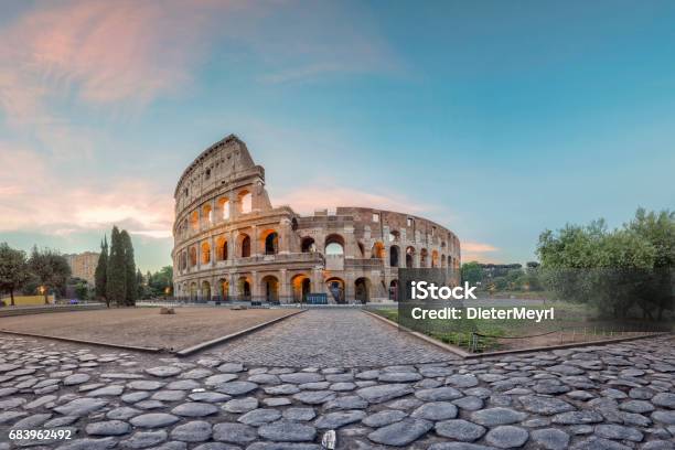 Sunrise At Colosseum Rome Italy Stock Photo - Download Image Now - Rome - Italy, Coliseum - Rome, Italy