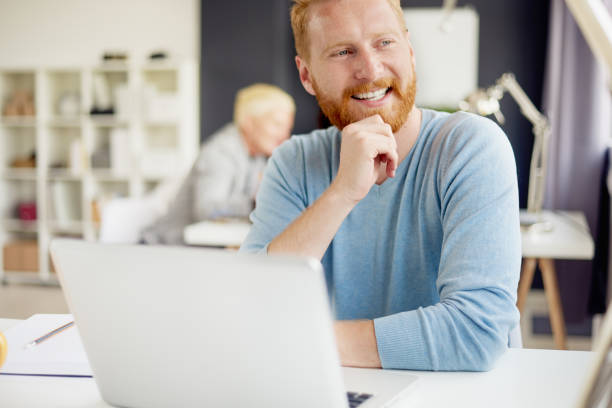 istock Businessman sitting in modern office 683963676