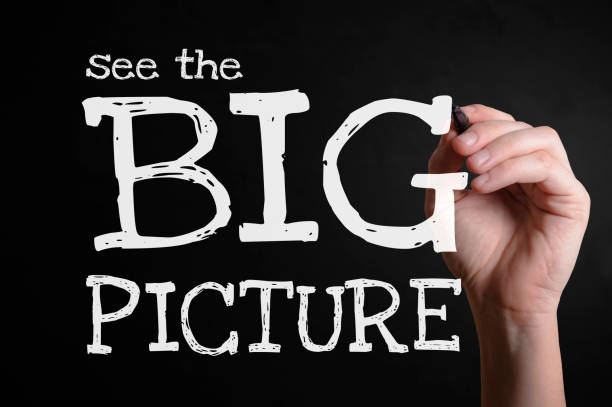 Man Hand Writing See The Big Picture Stock Photo - Download Image Now - The Bigger Picture, Looking, Transparent - Istock