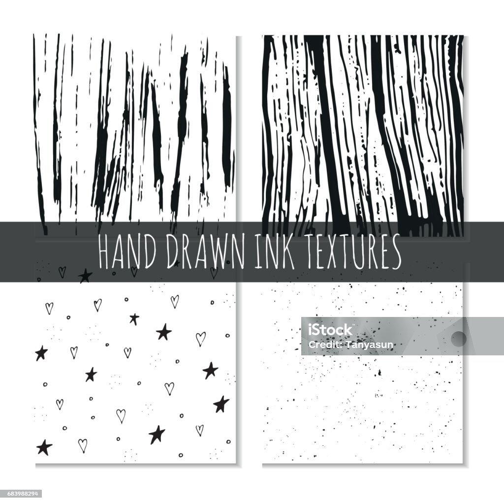 Texture Ink Drawing Ink Hand Drawn Textures Stock Illustration - Download Image Now ...