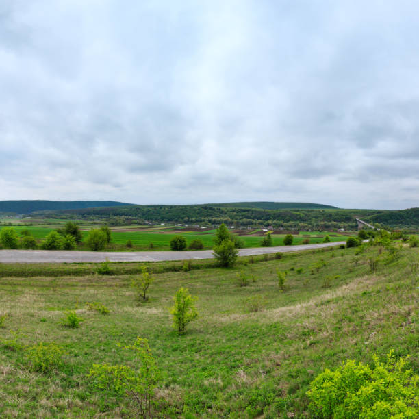 istock Road to bridge thrue Dnister river 683997690