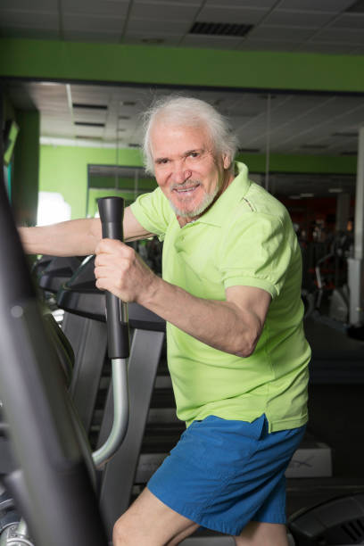 istock Elderly man in the gym 683998302