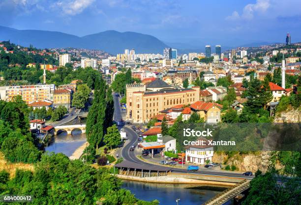 Sarajevo City Capital Of Bosnia And Herzegovina Stock Photo - Download Image Now - Sarajevo, Bosnia and Herzegovina, City