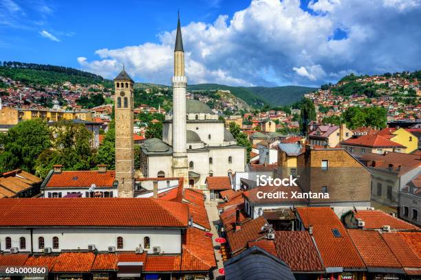 Old Town Of Sarajevo Bosnia And Herzegovina Stock Photo - Download Image Now - Sarajevo, Mosque, Bosnia and Herzegovina