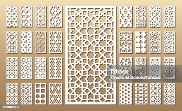 Laser Cut Panels Stock Illustration - Download Image Now - Laser, Cutting, Arabic Style