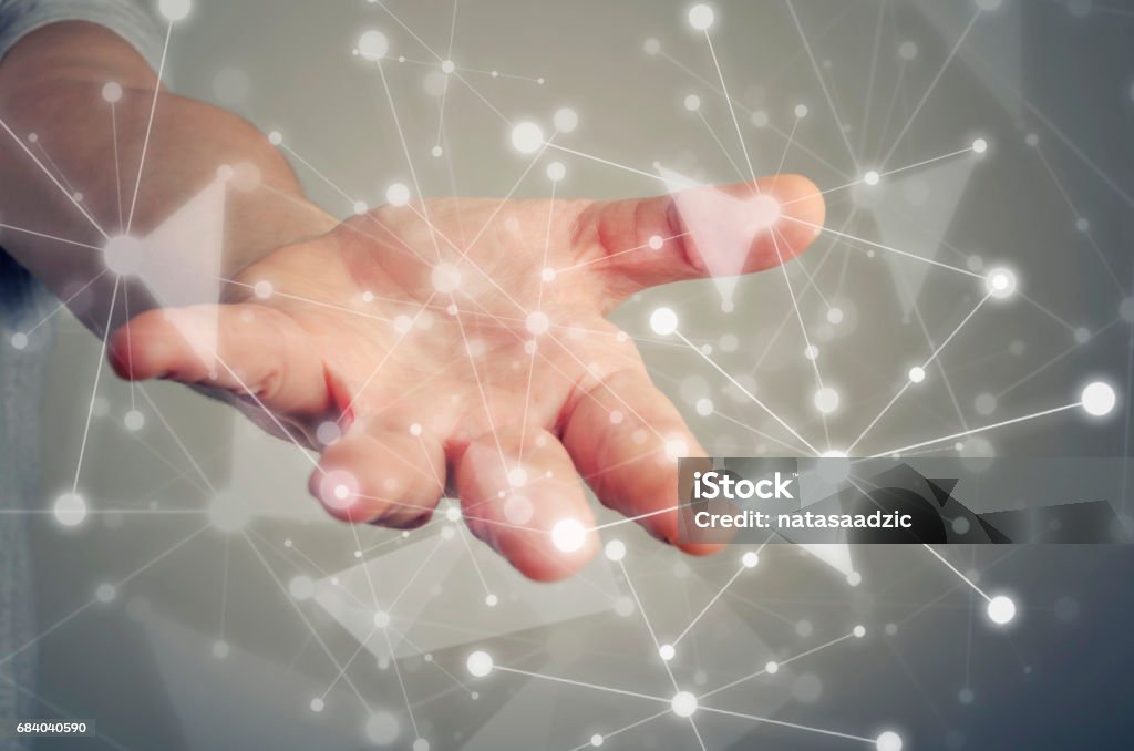 Social networking connection Open Stock Photo