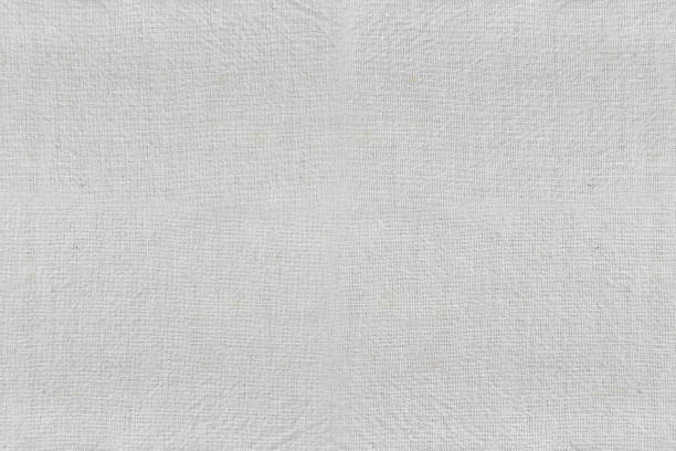 istock Surface of the white fabric wrinkles background. 684086500