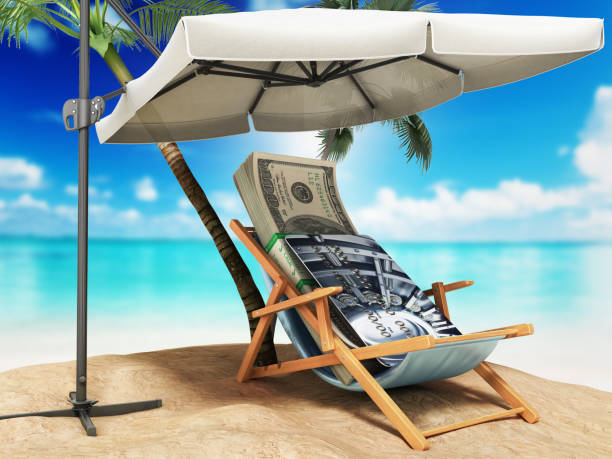 istock Concept of a credit vacation Concept travel One hundred dollar 684093244