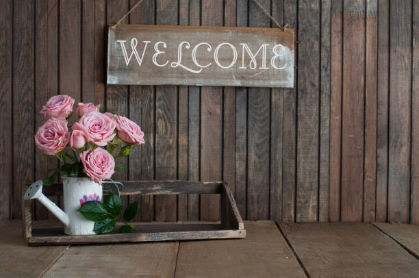 istock Wooden sign Welcome 684093620