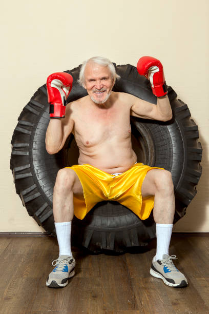 istock Portrait of an elderly boxer 684097100