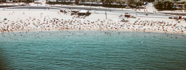 istock Crowded beach in Barcelona seaside 684099058