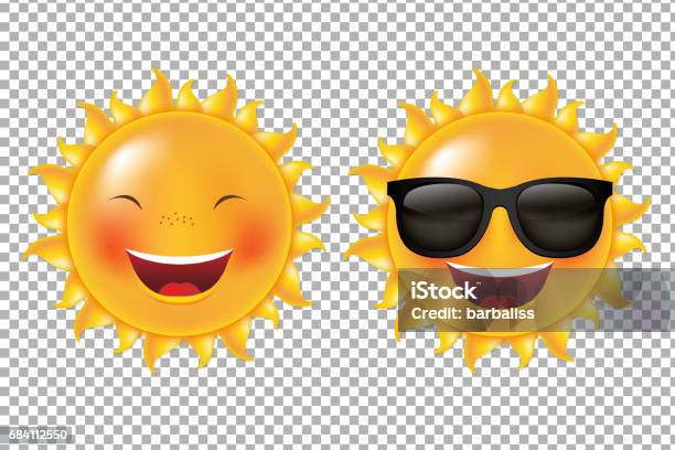 Yellow Cartoon Sun Stock Illustration - Download Image Now - Emoticon, Sun, Sunlight