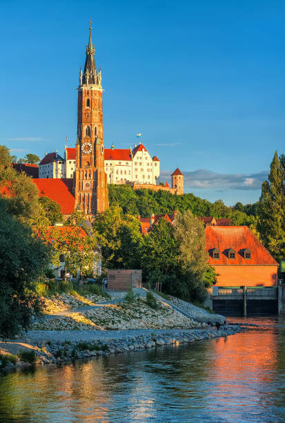 istock Medieval old town of Landshut on Isar river, Germany 684114746