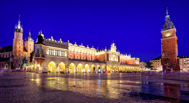 istock Panoramic view of Krakow Old Town Main Square, Poland 684117106