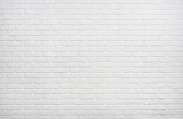 白いレンガの壁の背景の写真 - レンガ ストックフォトと画像