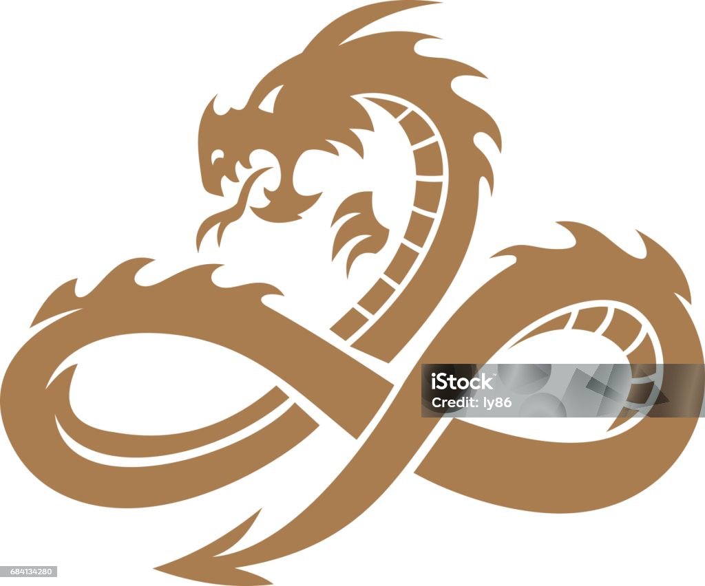 Dragon Reverse Icon Dragon Stock Illustration - Download Image Now - Dragon, Chinese Dragon ...