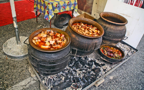 istock Pork stew in a clay pot 684137650