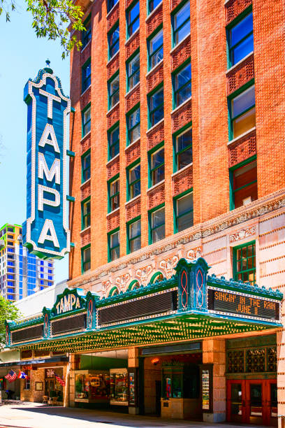 The Tampa Theater building on Franklin Street in downtown Tampa FL stock photo