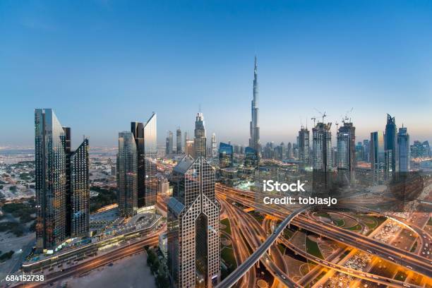 Dubai Skyline Stock Photo - Download Image Now - Dubai, Urban Skyline, United Arab Emirates