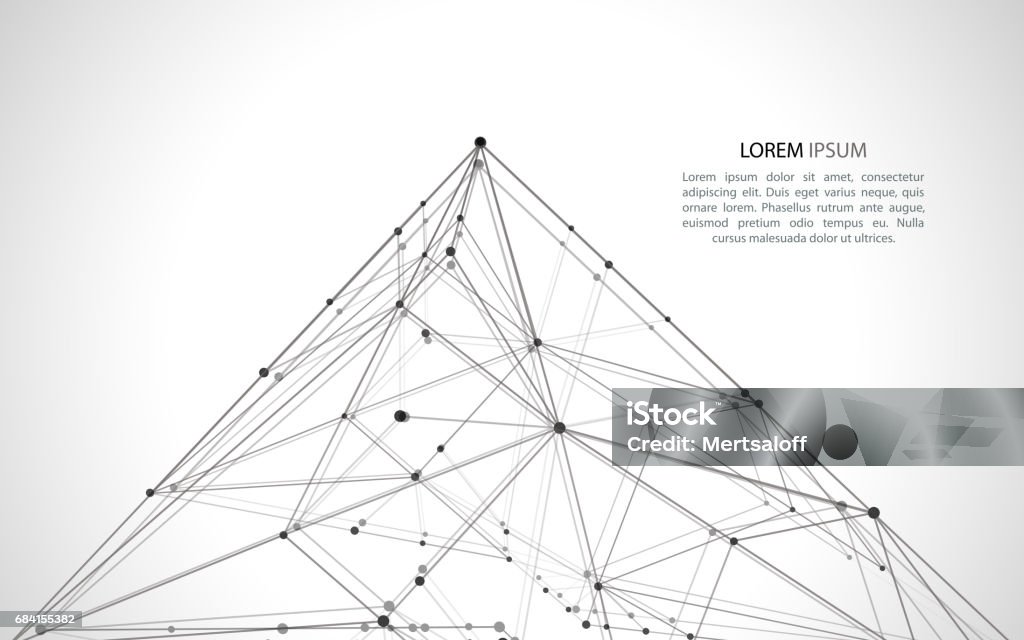 Pyramid Shape Grey Abstract Backgrounds Of Molecules Light Gray Pyramid Shape Stock ...