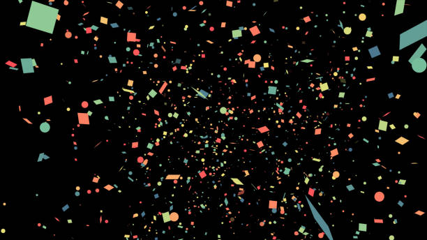 istock Background of multi-colored flying confetti 684156958
