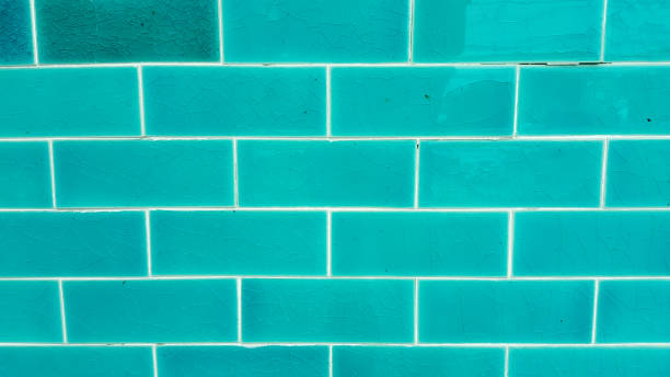 istock Bright ceramic Wall background and with concrete background 684159144