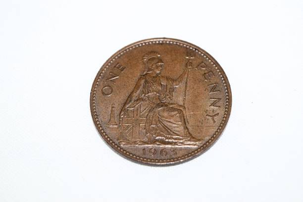 istock British old 1 one penny coin close up 684159170