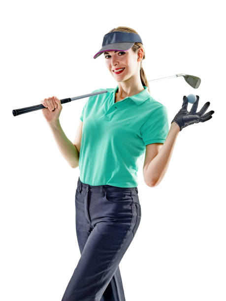 istock woman golfer golfing isolated 684160044
