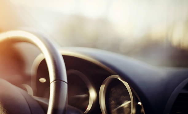 istock Background with the dashboard of the car 684160436