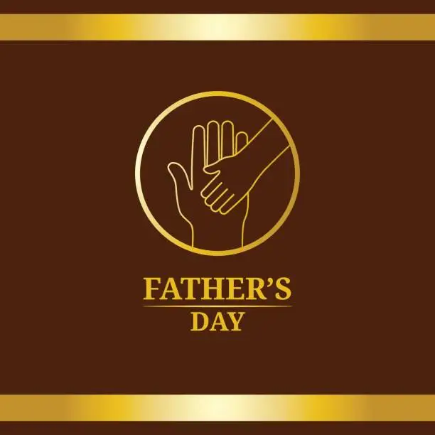 Vector illustration of Fathers day greeting card