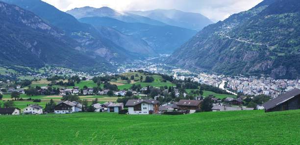 istock Alpine meadow with houses 684174092