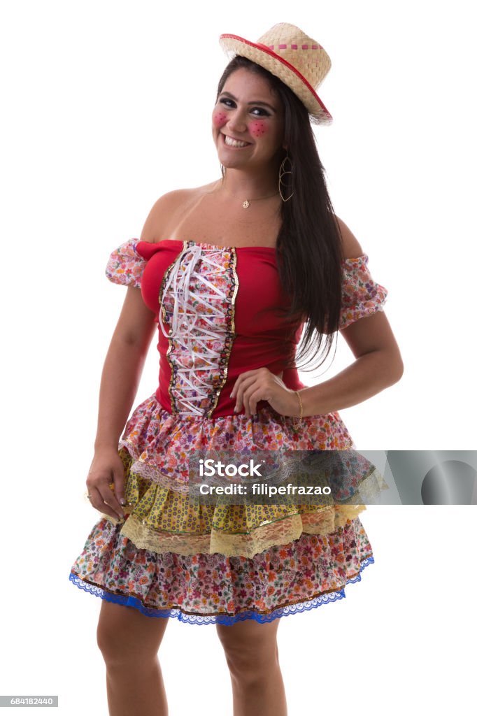 Newness experience Flourish Brunette Brazilian Girl Wearing Traditional Costume For Junina Party Stock  Photo - Download Image Now - iStock