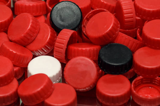 istock Plastic bottle caps for recycling the material. 684194968