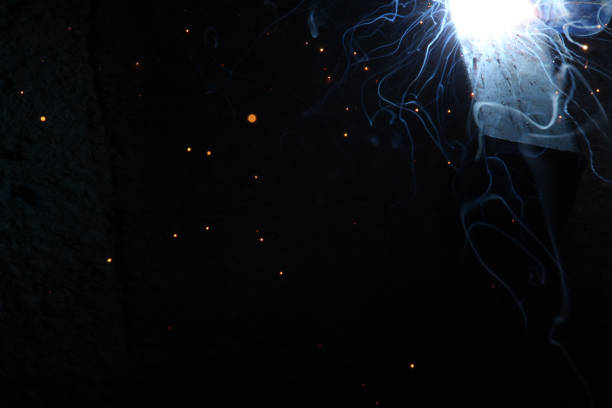 istock Sparks and jets of smoke when welding 684195168