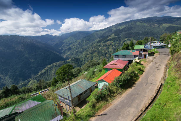 istock Village Road, Okhrey, Sikkim, India 684195230