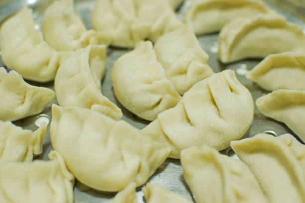 istock Momo, served hot on a plate, stock photograph 684216390
