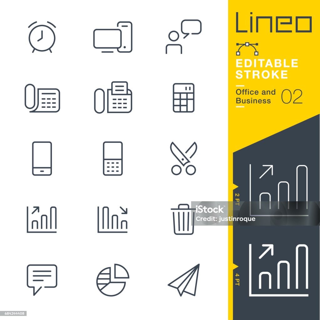 Lineo Editable Stroke - Office and Business outline icons Vector Icons - Adjust stroke weight - Expand to any size - Change to any colour Icon Symbol stock vector