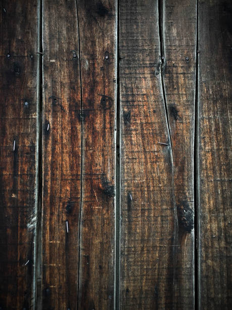 istock Overhead view of old wooden surface 684245546