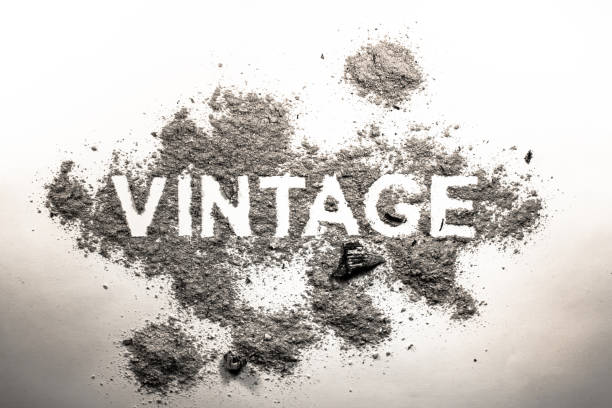 istock Word vintage written in grey dust, ash, dirt 684248190