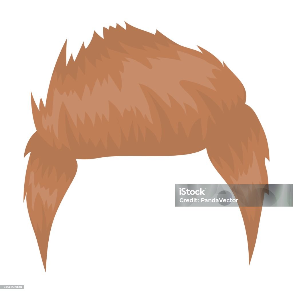 Ikon Gaya Rambut Pria Dalam Gaya Kartun Terisolasi Di Latar Belakang