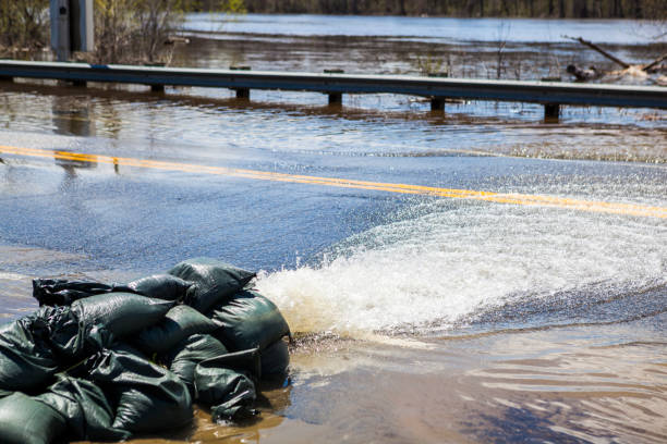 istock Pumping water away From Flooded Road 684253458
