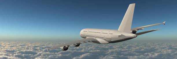istock modern passenger airplane in flight above the clouds - panorama 684264194