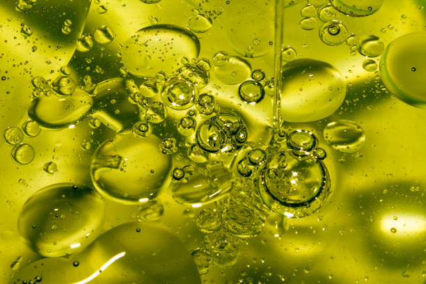 istock Soap drops, stains, oil, bubbles, abstract 684340496