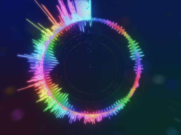 istock A detailed colorful multicolored equalizer in a circle. Audio spectrum 684362264