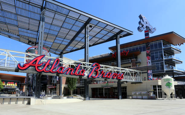 suntrust park - major league baseball stock-fotos und bilder