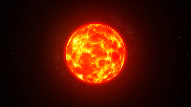 istock The burning sun in space among the stars 684450926