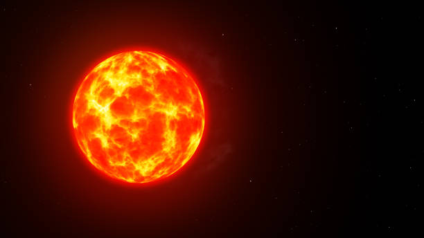 istock The burning sun in space among the stars copy space 684450936