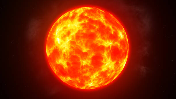 istock The burning sun in space among the stars 684450958
