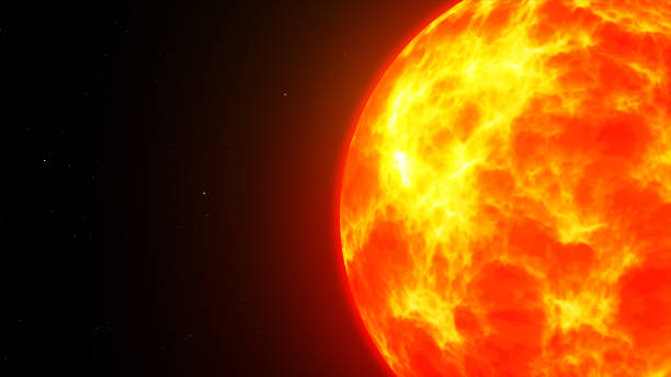 istock The burning sun in space among the stars copy space 684450968